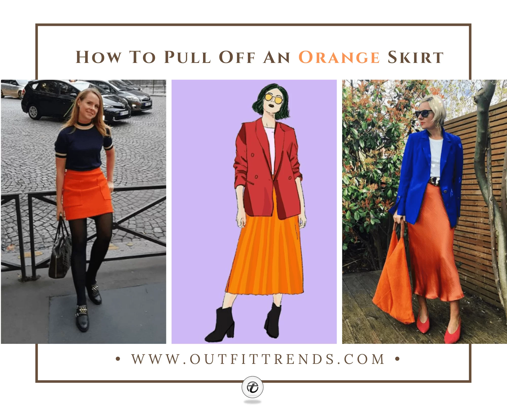 How To Wear Orange Skirts ? 30 Outfit Ideas