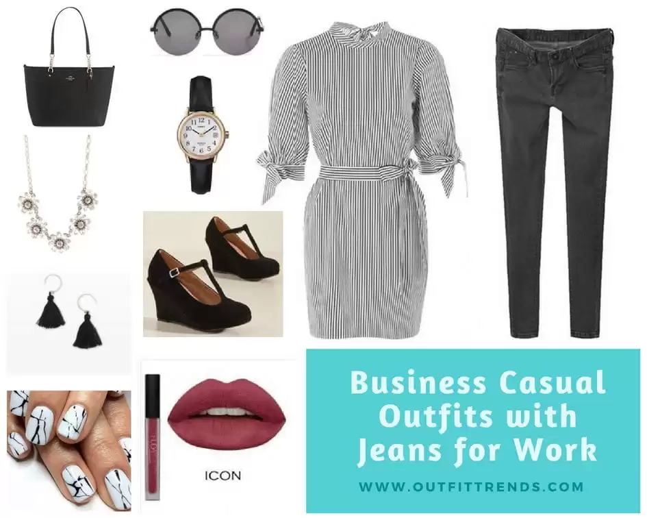 outfits for work with jeans