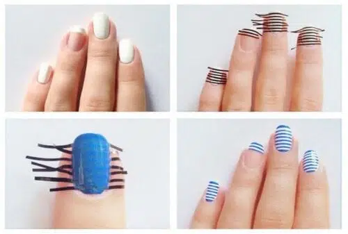 DIY Striped Nail Art