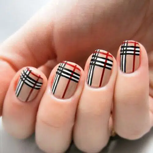 Plaid Nail Art