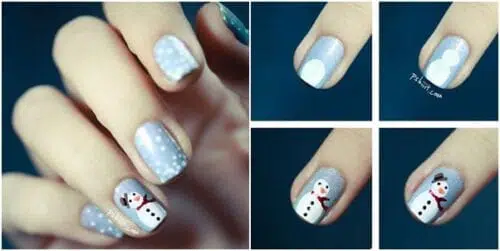 Snowman Nail Art Tutorial