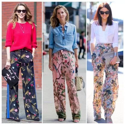 printed pants outfits