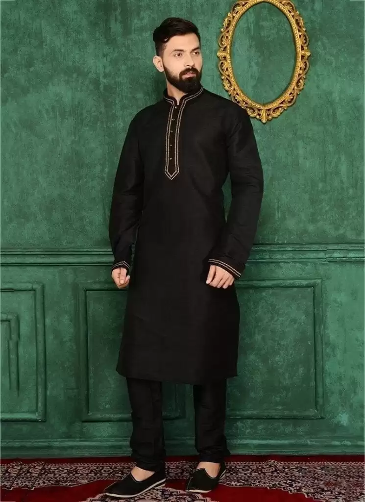 Black Kurta Pajama Outfits for Men