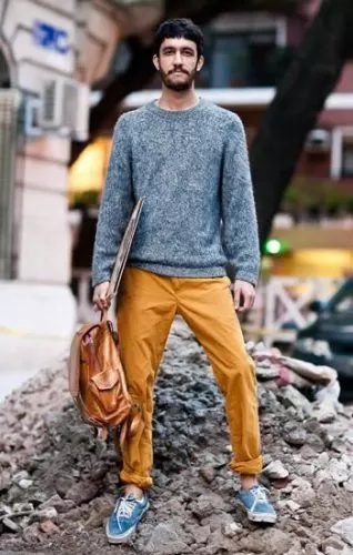 Men's Outfits with Mustard Pants