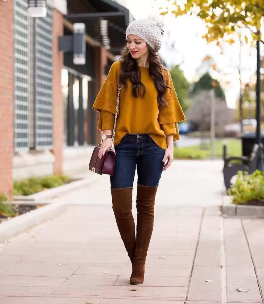 mustard sweaters 