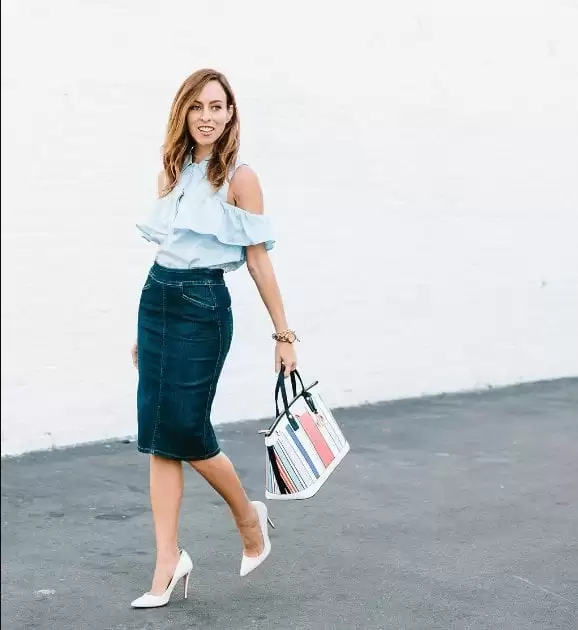  Outfit with Jeans Skirt