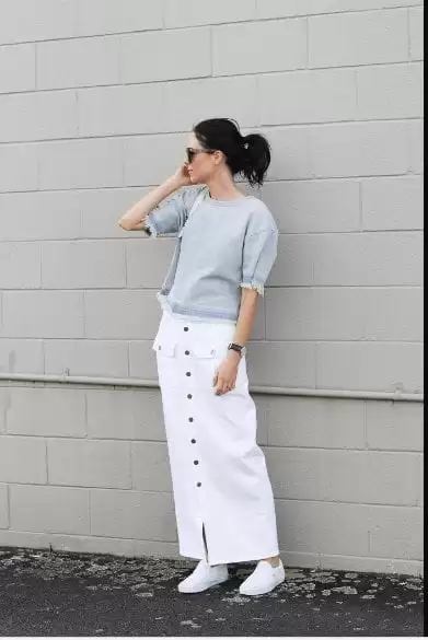  Outfit with Jeans Skirt