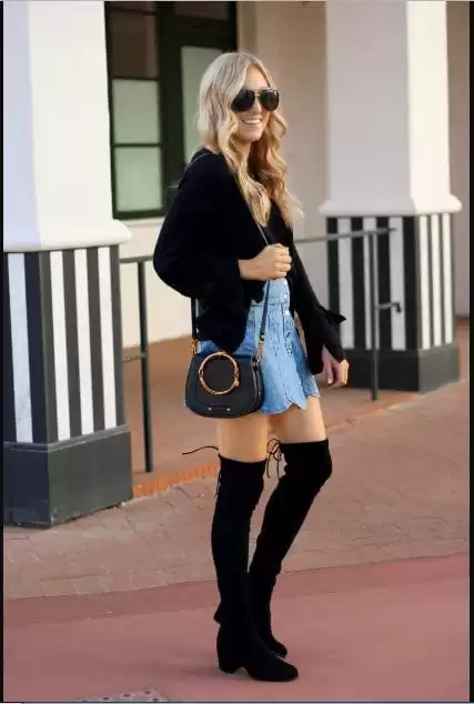  Outfit with Jeans Skirt