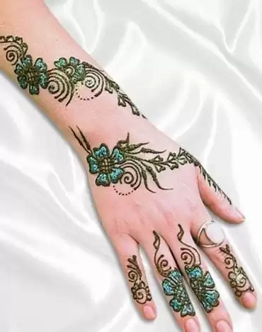 Best Glitter Mehndi Designs (30)