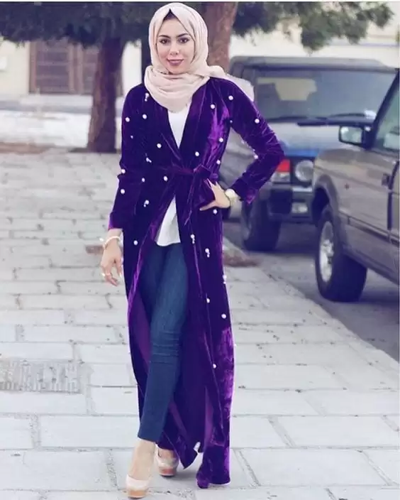 velvet abaya styles