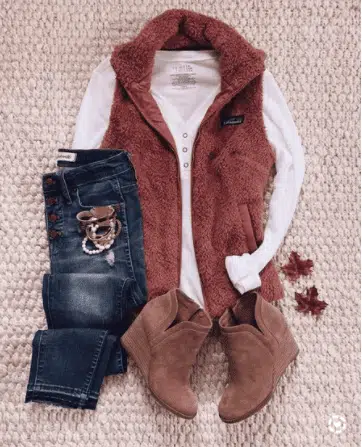 Fleece Vest & Chelsea Boots