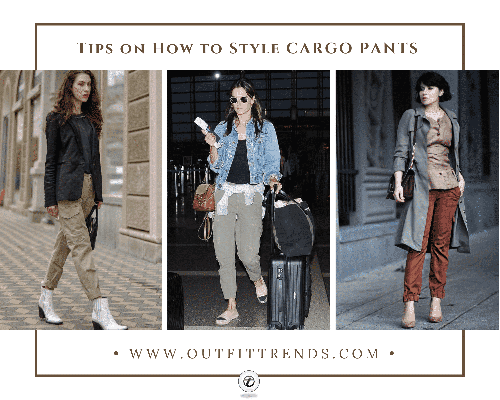WE Fashion Cargo trousers - green/metallic green - Zalando.de