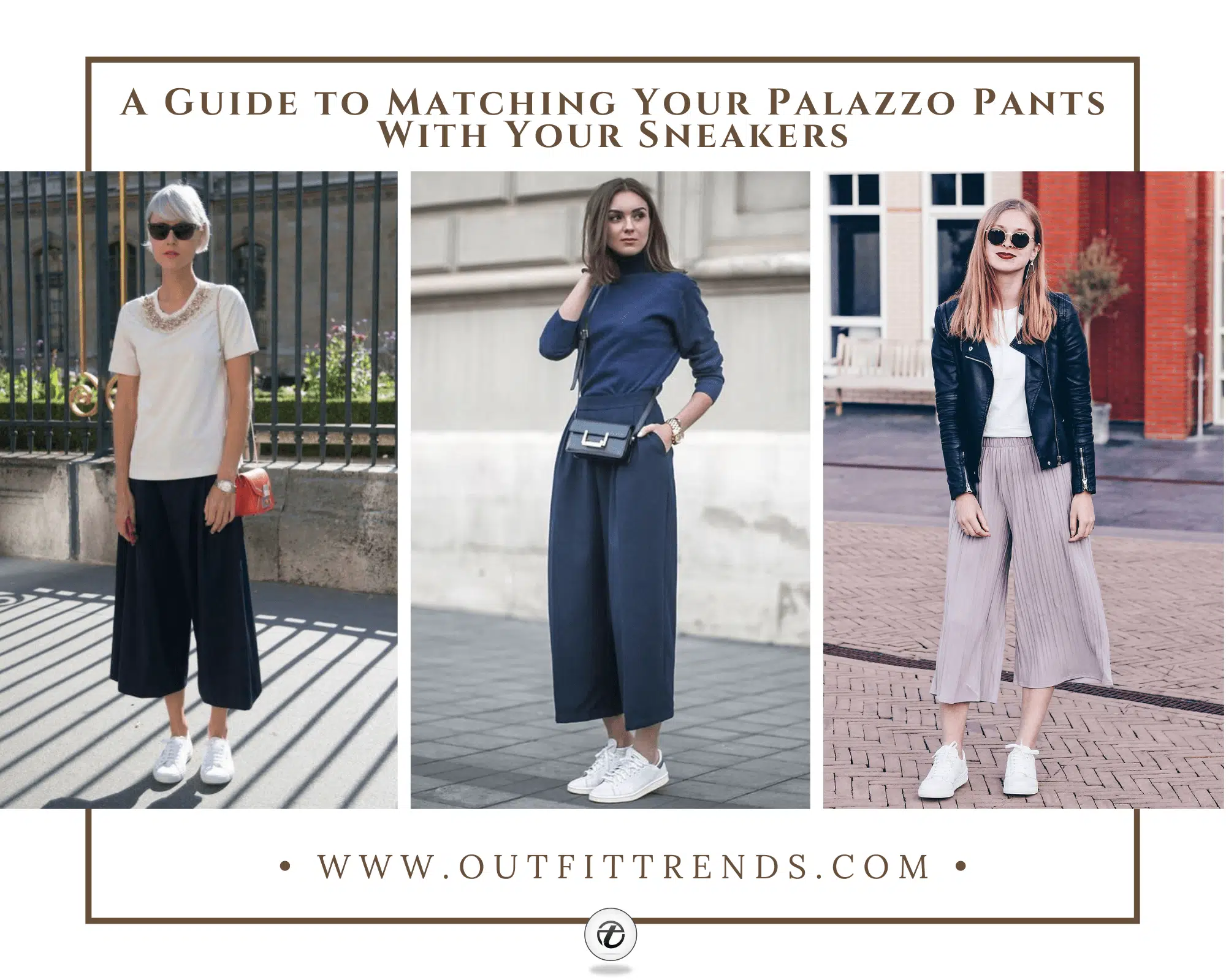 20 Ways to Wear Palazzo Pants with Sneakers