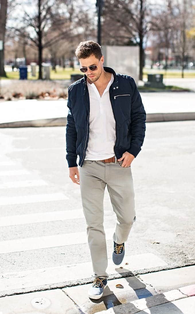 Outfits With Grey Jeans for Men