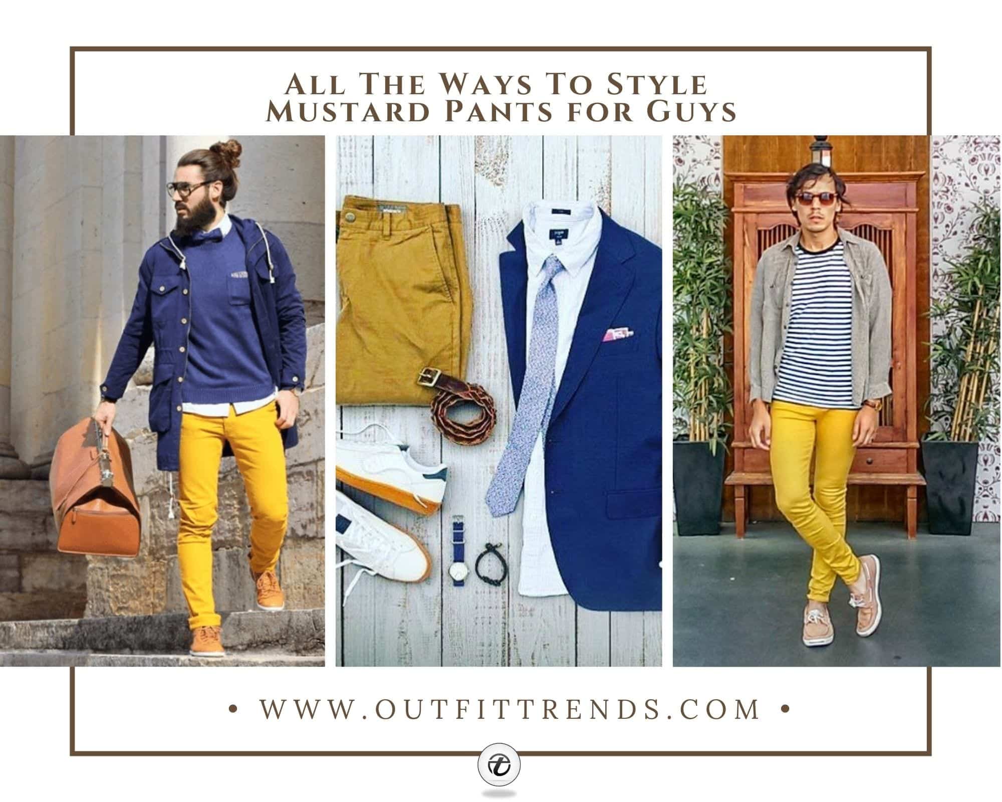 Hem and Stitch Slim Fit Men Yellow Trousers  Buy Hem and Stitch Slim Fit Men  Yellow Trousers Online at Best Prices in India  Flipkartcom