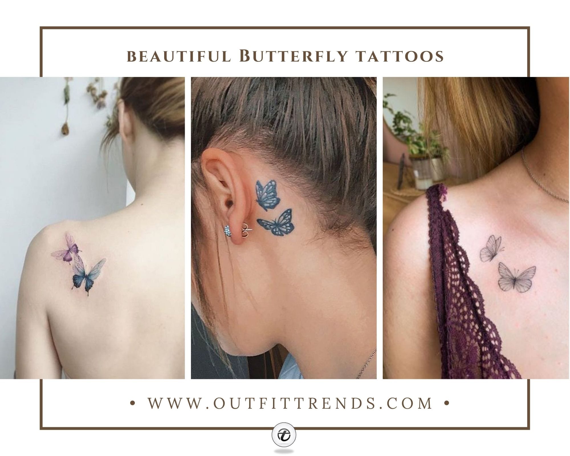 30 Cute Butterfly Tattoos  Transforming Butterflies I Take You  Wedding  Readings  Wedding Ideas  Wedding Dresses  Wedding Theme