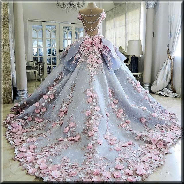 Beautiful gown for outlet engagement