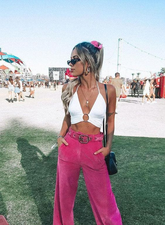 Halter neckline outfit coachella