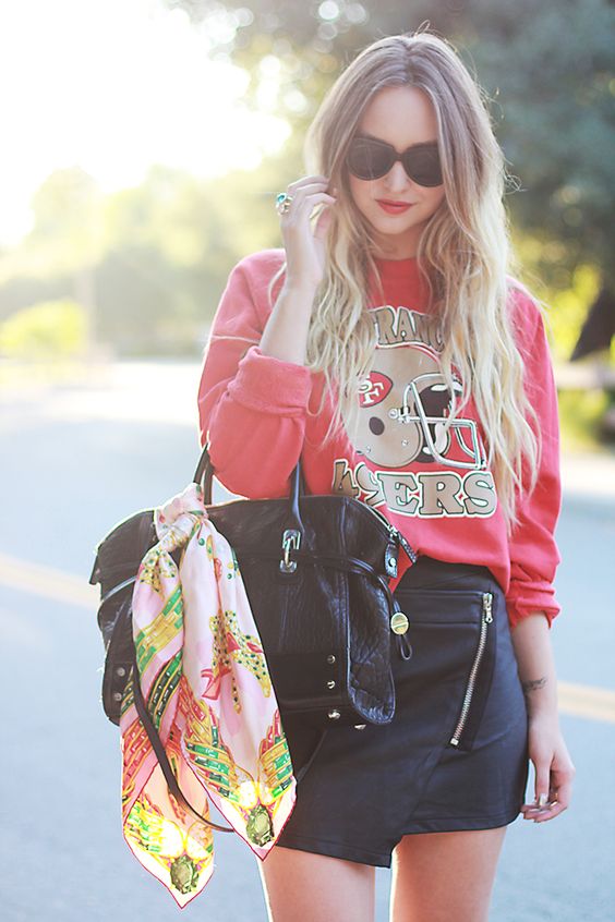 80s fashion for women printed sweatshirt