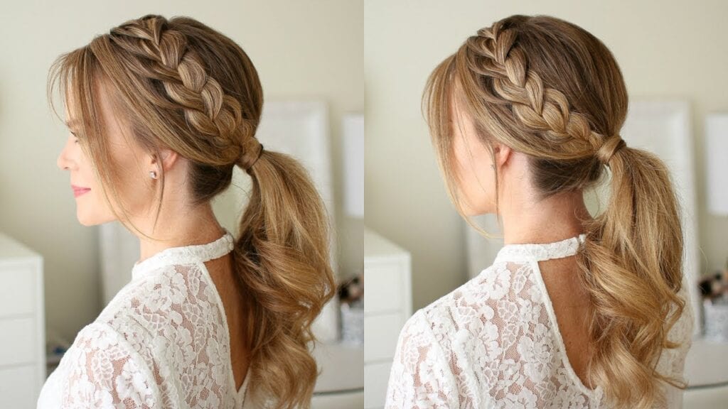 Braided Band with Messy Ponytail