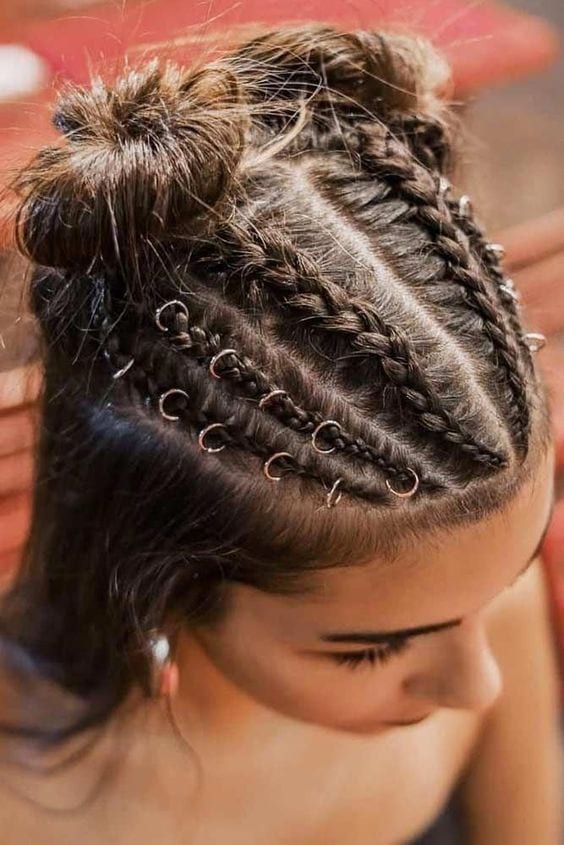 Braided Half Up Hair