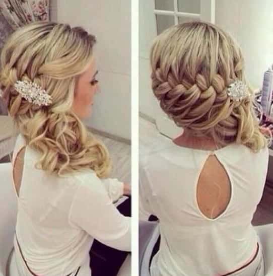 Fanciest Side Braid Hairstyle for Prom