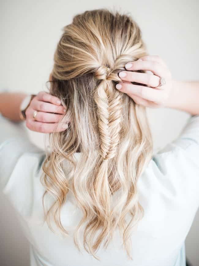 Half Up Fishtail Braid