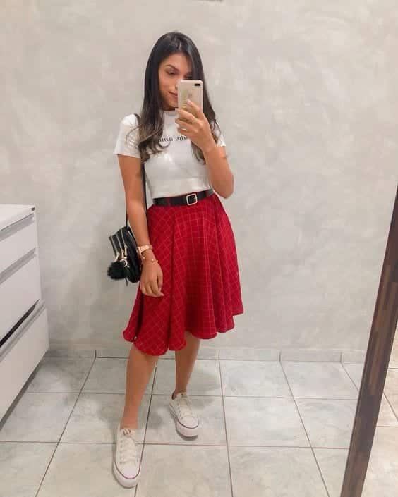 How to Wear Plaid Skirts ? 32 Outfit Ideas