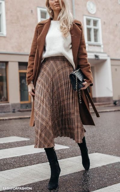 How to Wear Plaid Skirts ? 32 Outfit Ideas