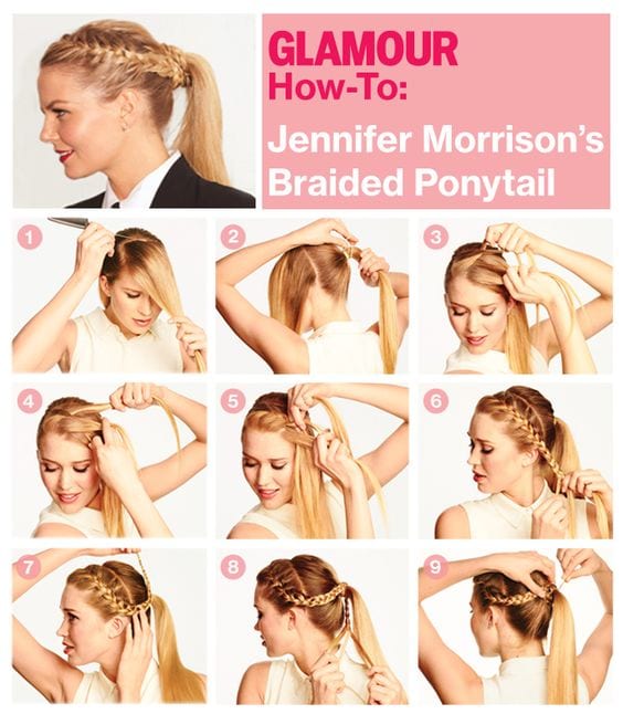 Step by Step Tutorial for Twisted Ponytail