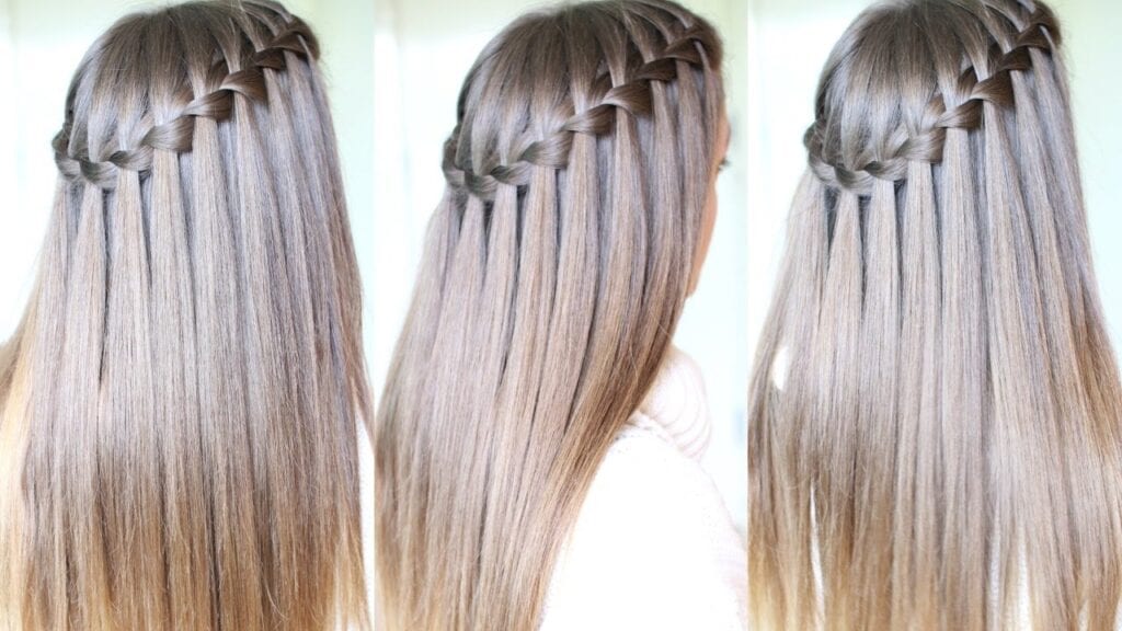 Step by Step Waterfall Braid for Medium Length Hair