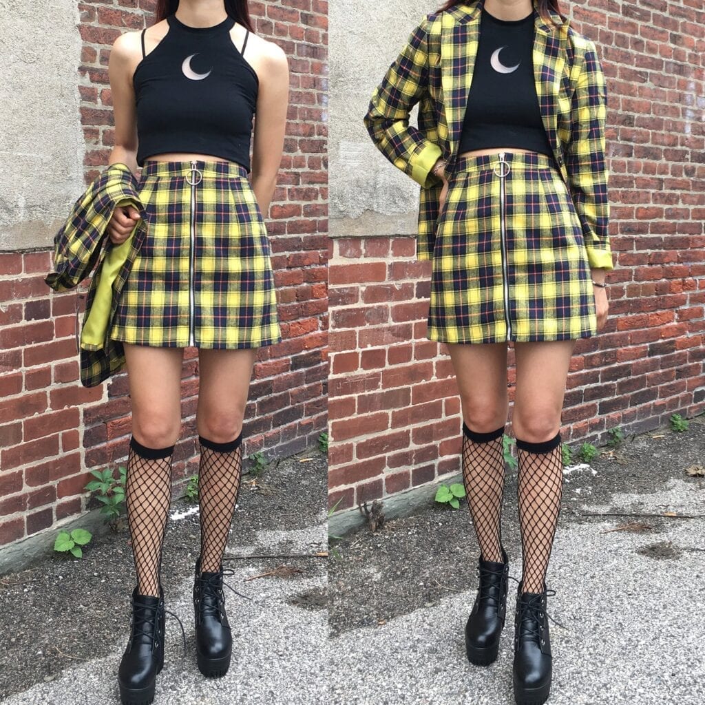 How to Wear Plaid Skirts ? 32 Outfit Ideas