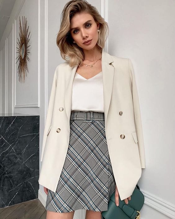 How to Wear Plaid Skirts ? 32 Outfit Ideas