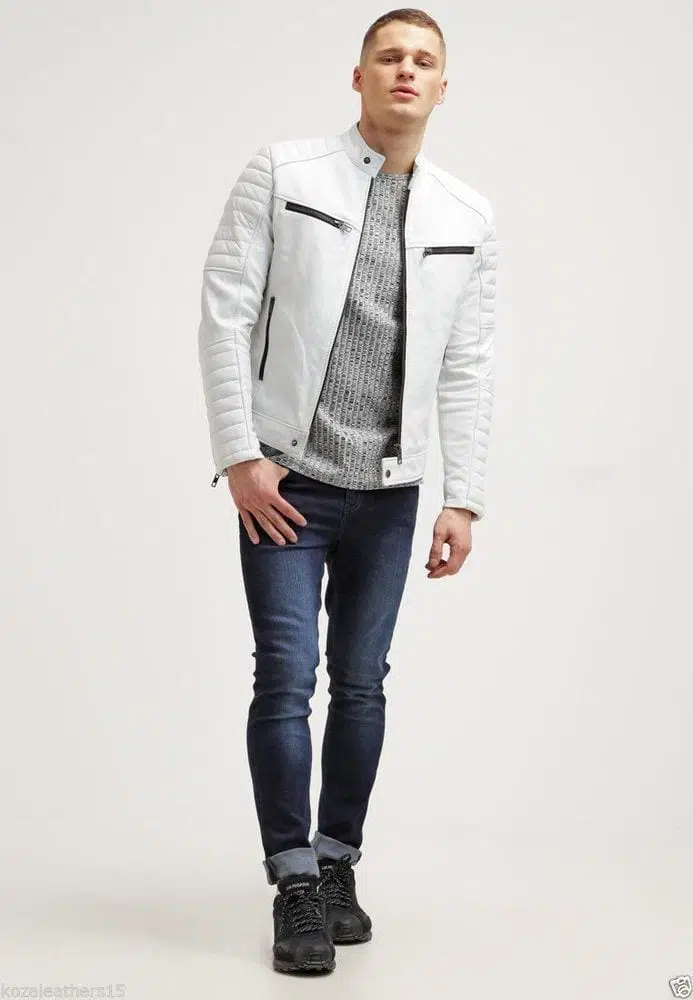 best white jacket outfits for men