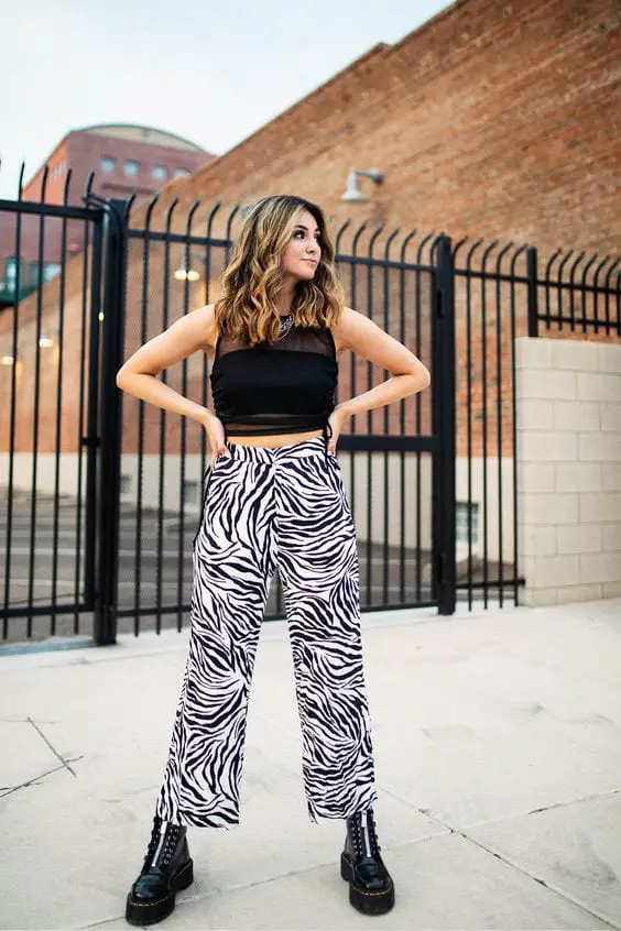 Zebra pants outfit of the day - Shopperella