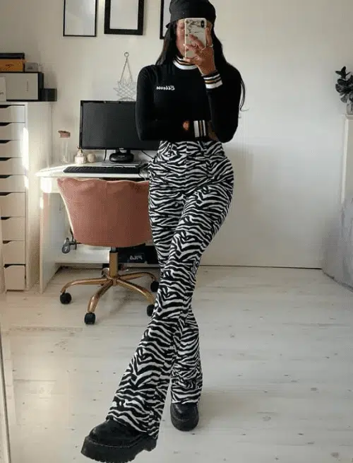 how to wear zebra print pants