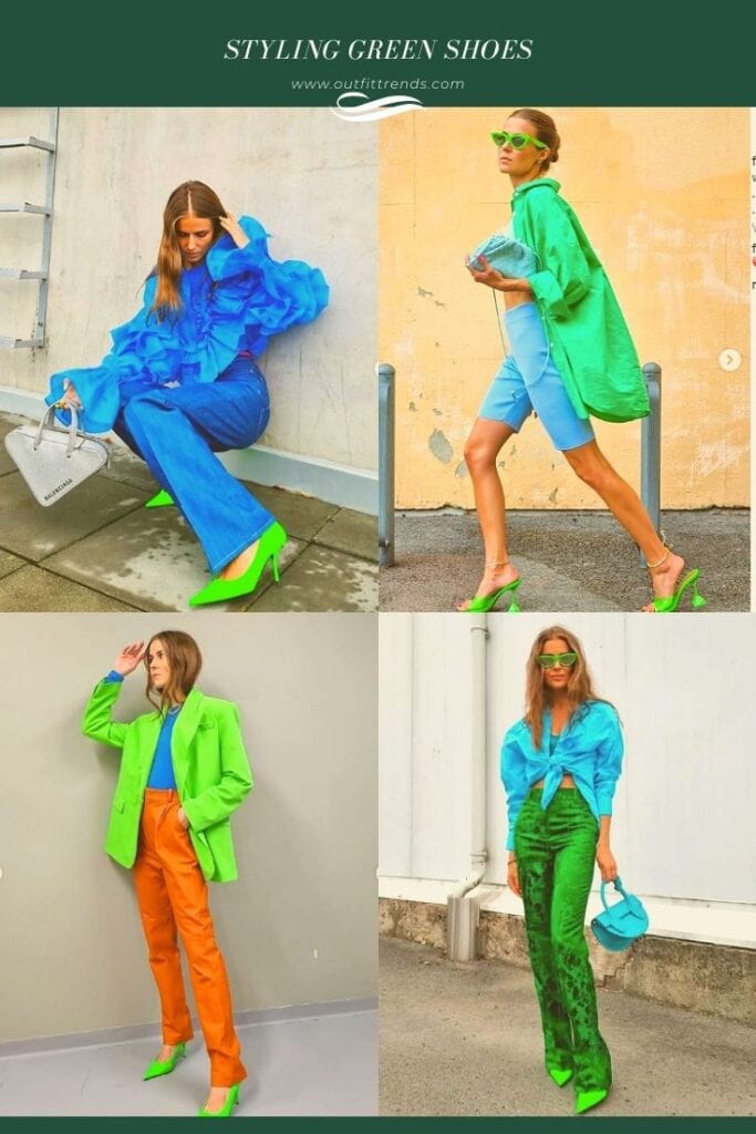 Women's outfits with Green shoes: