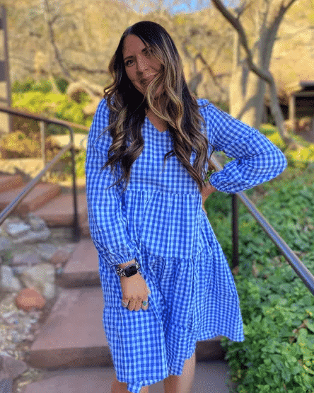 how to wear a checkered dress