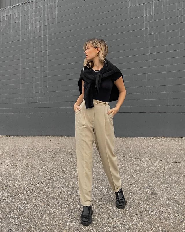 Grey pleated pants on sale womens