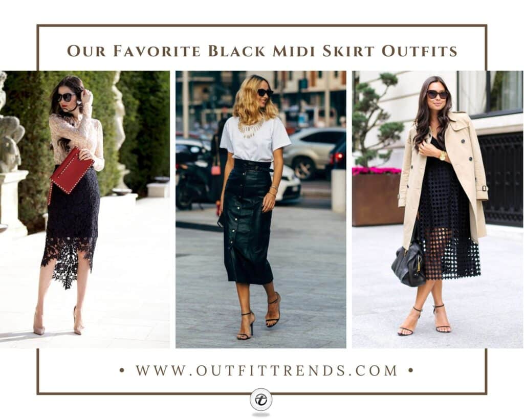 21 Black Midi Skirt Outfits: How to Wear Black Midi Skirts?