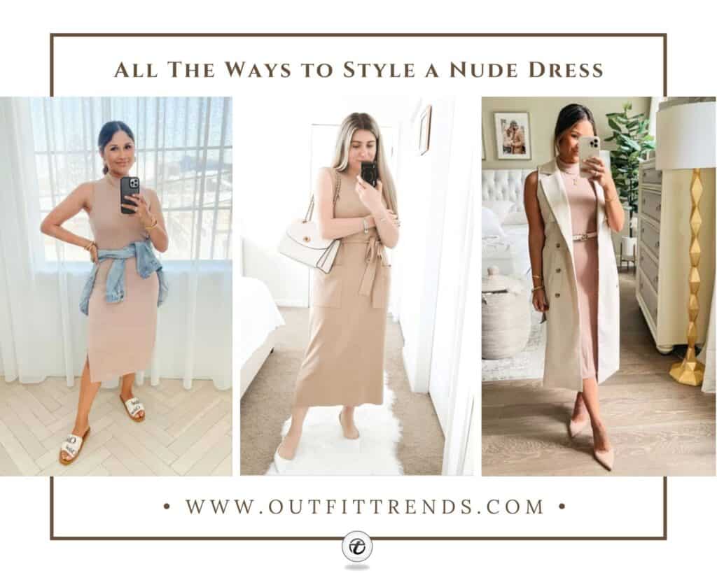 nude dress outfits