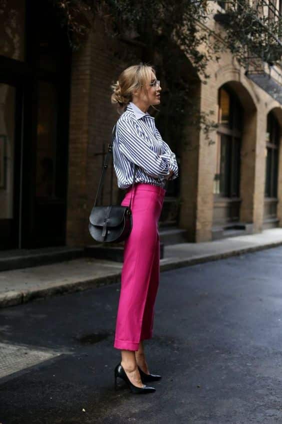 bright pink trousers womens