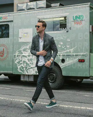 green shoes outfits for men