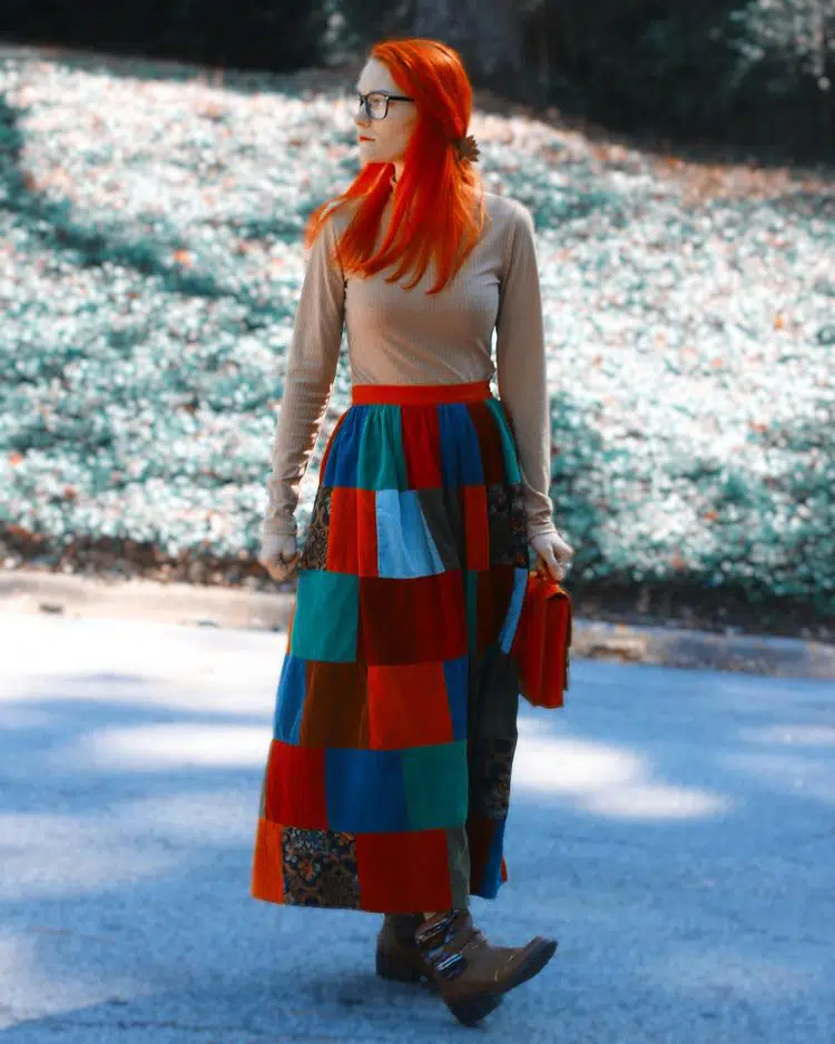 Patchwork Boho Hippie Skirt Looks Women