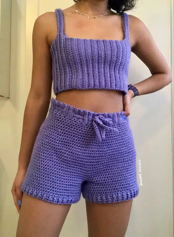 crochet shorts outfits