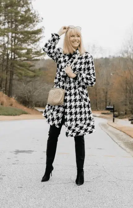 houndstooth pattern outfits