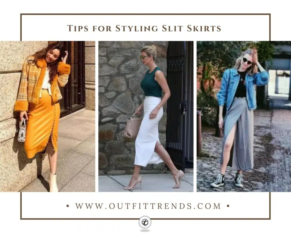 slit skirt outfits