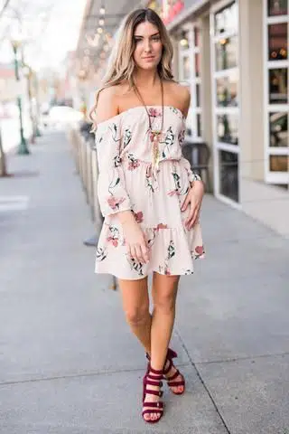 white floral dress