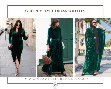 20 Chic Ways To Wear A Green Velvet Dress