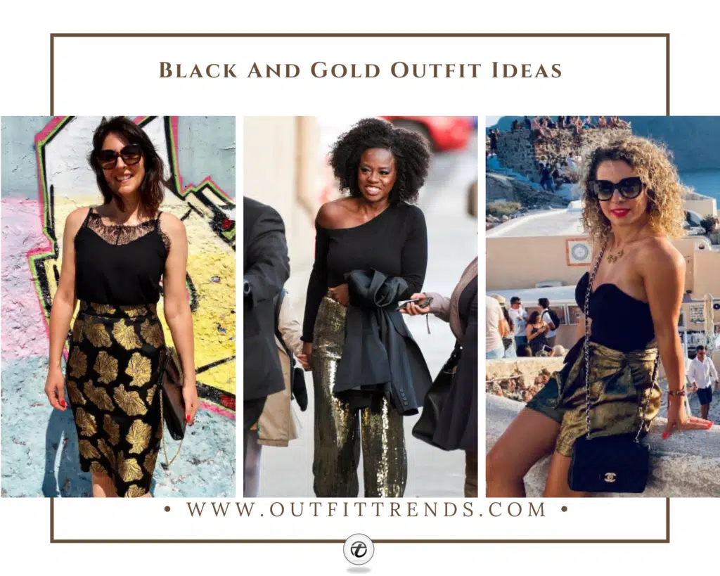 black and gold outfit ideas